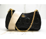 Gucci Black GG Leather Matelasse Small Shoulder Bag