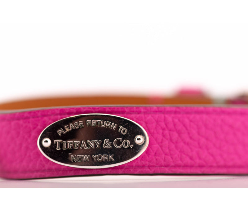 Tiffany & Co. Pink Leather Wrap Bracelet