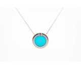 Tiffany & Co Diamond and Turquoise Circle Pendant