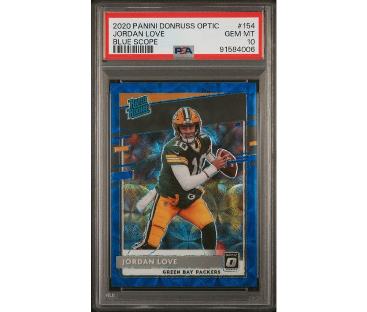 2020 Panini Donruss Optic Jordan Love RC Blue Scope PSA 10