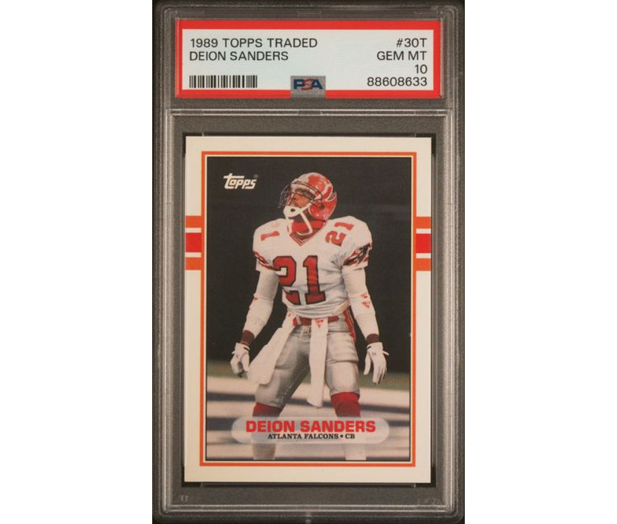 1989 Topps Traded Deion Sanders PSA 10