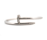 Cartier 18k White Gold Diamind Juste Un Clou Nail Bracelet
