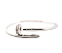 Cartier 18K White Gold Diamond Juste Un Clou Nail Bracelet