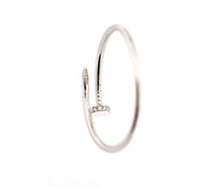 Cartier 18K White Gold Diamond Juste Un Clou Nail Bracelet