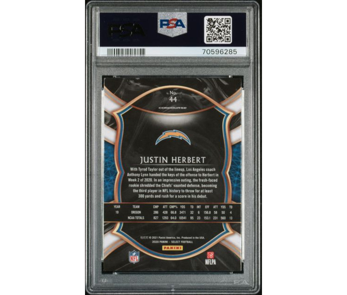 2020 Panini Select Justin Herbet PSA 10