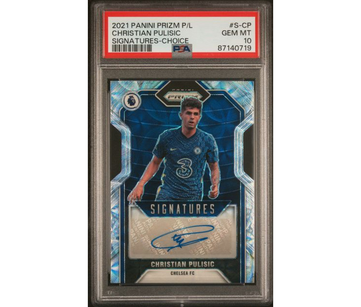 2021 Panini Prizm P/L Signatures- Choice Christian Pulisic PSA 10