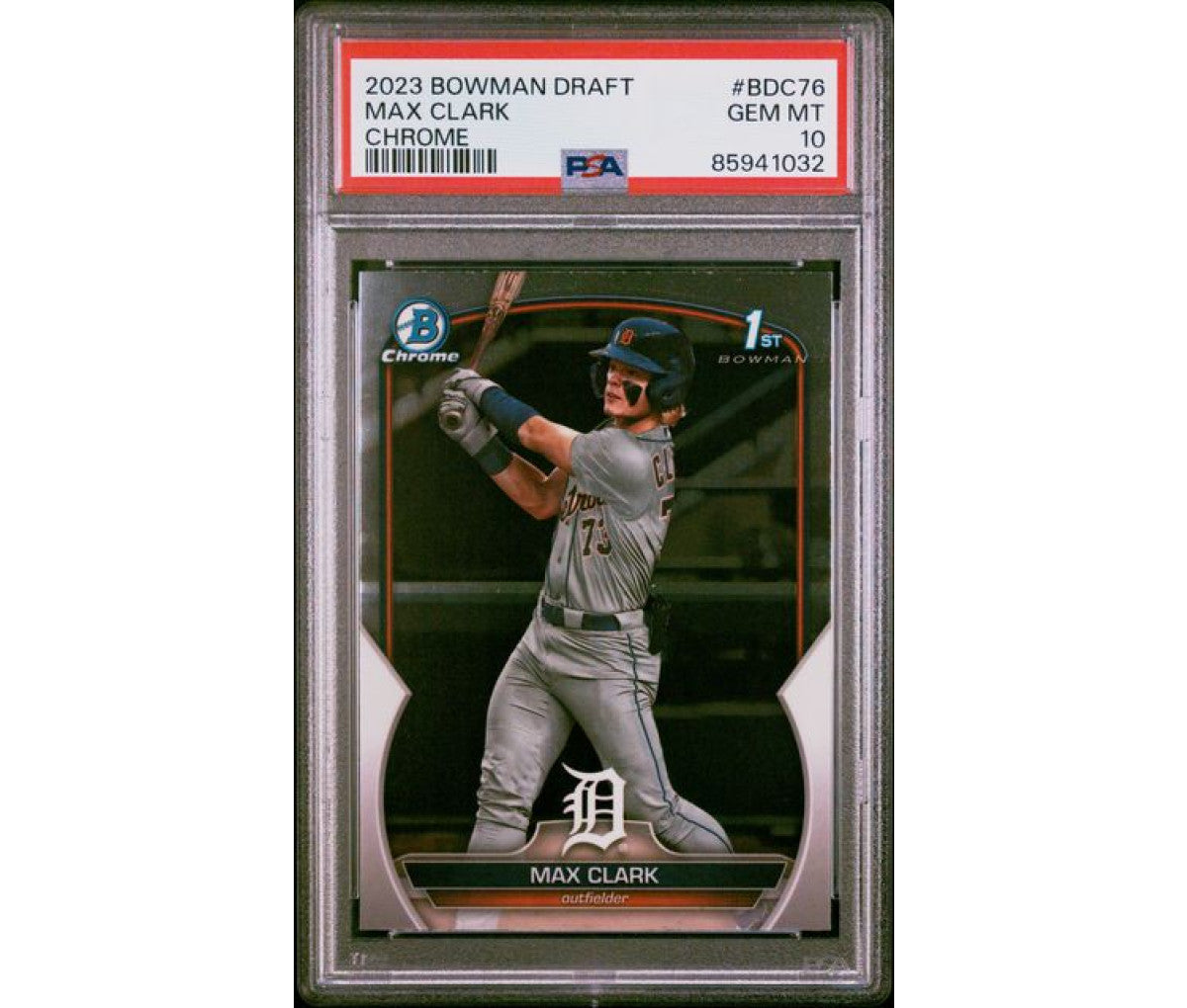 2023 Bowman Draft Chrome Max Clark PSA 10