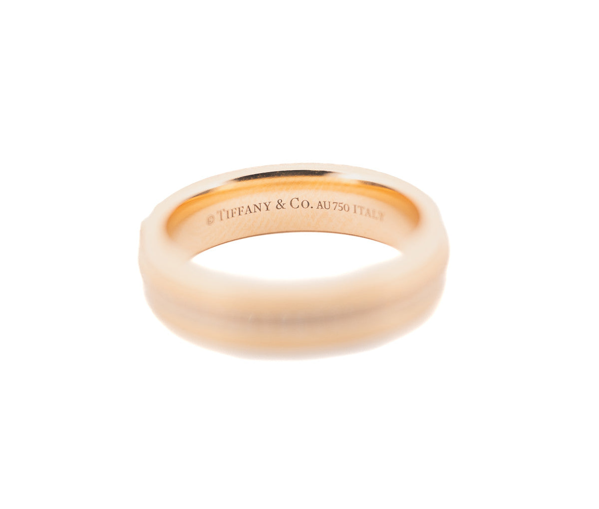 Tiffany & Co 18K Rose Gold .73ct Diamond T Ring