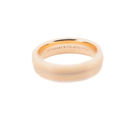Tiffany & Co 18K Rose Gold .73ct Diamond T Ring