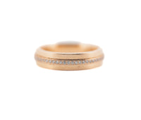 Tiffany & Co 18K Rose Gold .73ct Diamond T Ring