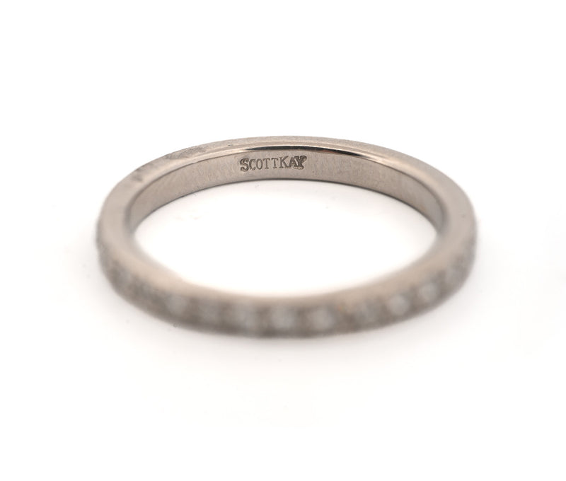 Scott Kay Palladium Eternity Band with .75ct of Diamonds