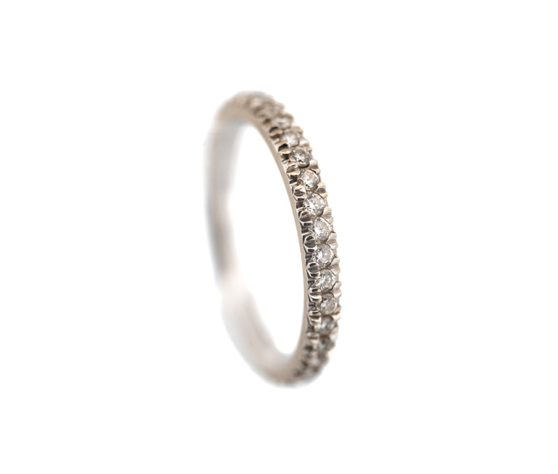 14KWhite Gold Eternity Band with 0.45 Ct