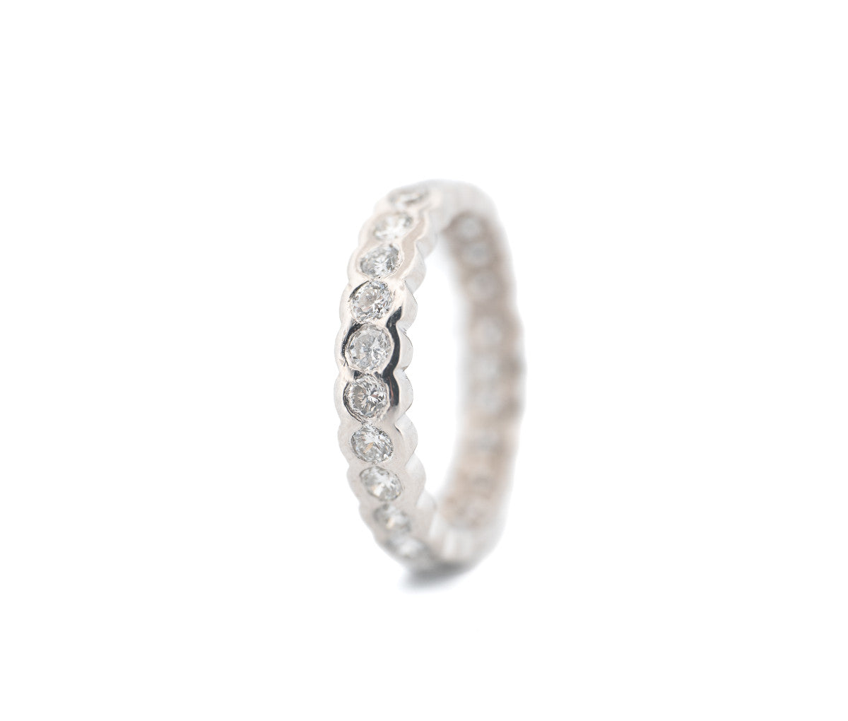 14K White Gold Eternity Band with 0.45 Ct