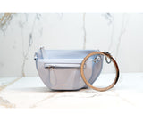 Burberry Blue Leaher Mini Double Olympia Pochette