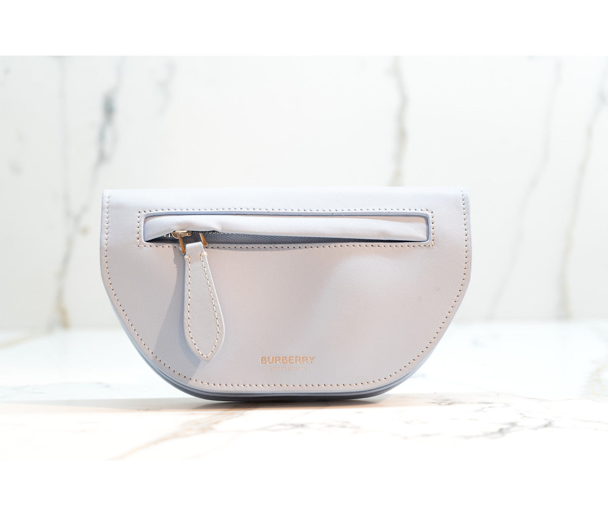 Burberry Blue Leaher Mini Double Olympia Pochette