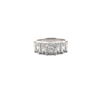 Platinum Marquis and Round Diamond Band