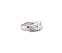 Platinum Marquis and Round Diamond Band