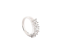Platinum Marquis and Round Diamond Band
