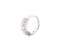 Platinum Marquis and Round Diamond Band
