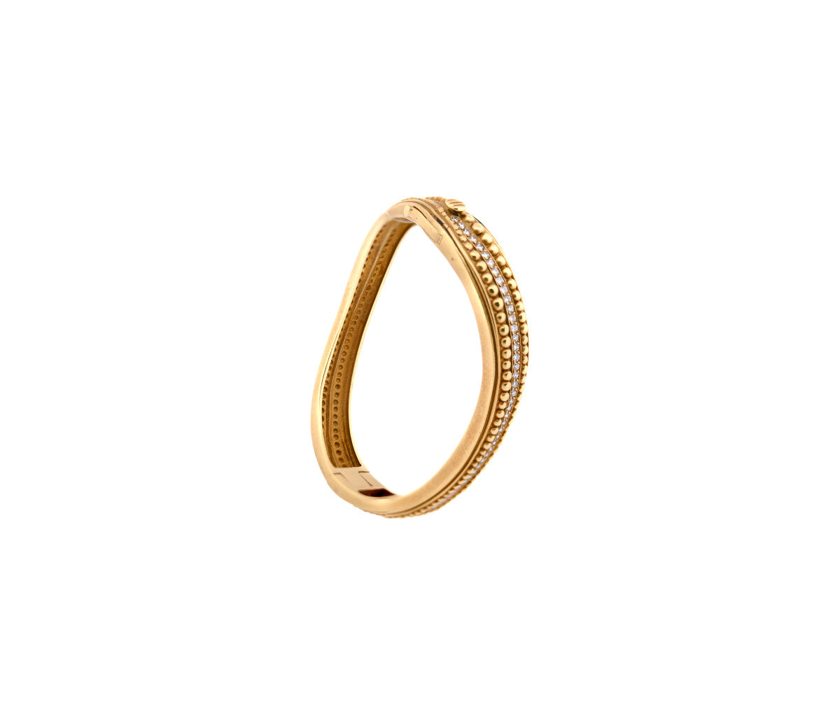 Women's Kieselstein Cord 18K 2.10ct Diamond Bangle Bracelet