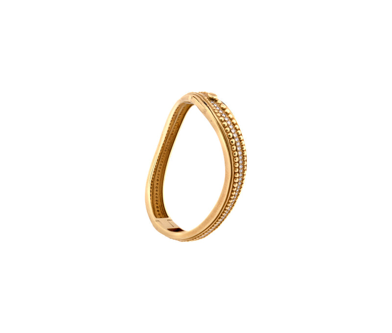 Women's Kieselstein Cord 18K 2.10ct Diamond Bangle Bracelet