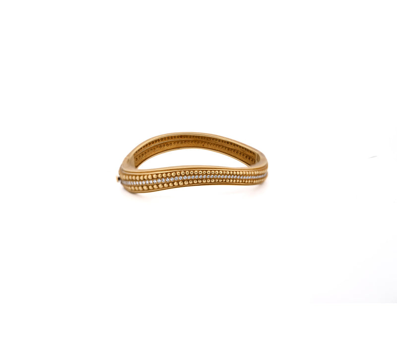 Women's Kieselstein Cord 18K 2.10ct Diamond Bangle Bracelet
