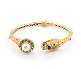 Women's Konstantino 18K Pearl & Sapphire Diamond Bangle Bracelet