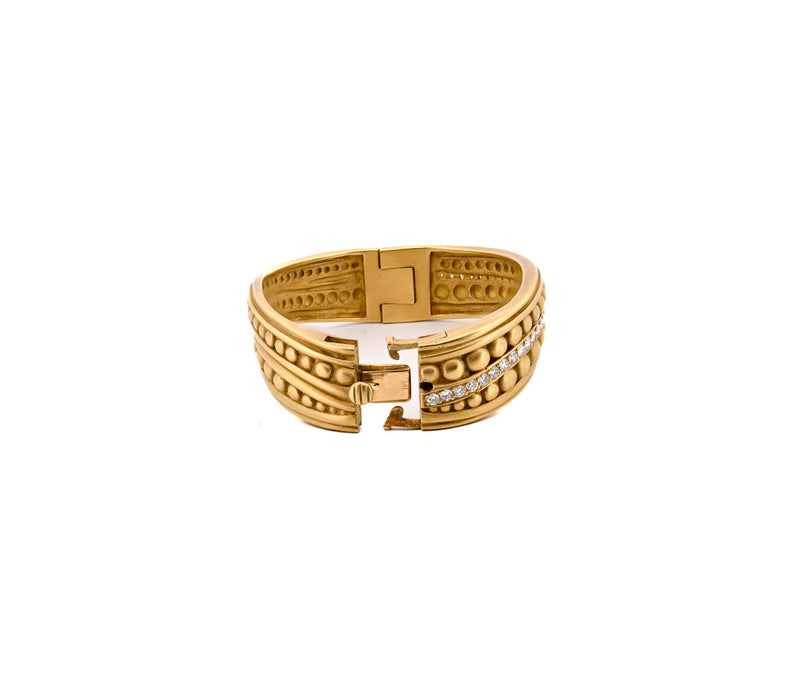 Women's Kieselstein Cord 18K 1.85ct Diamond Bangle Bracelet