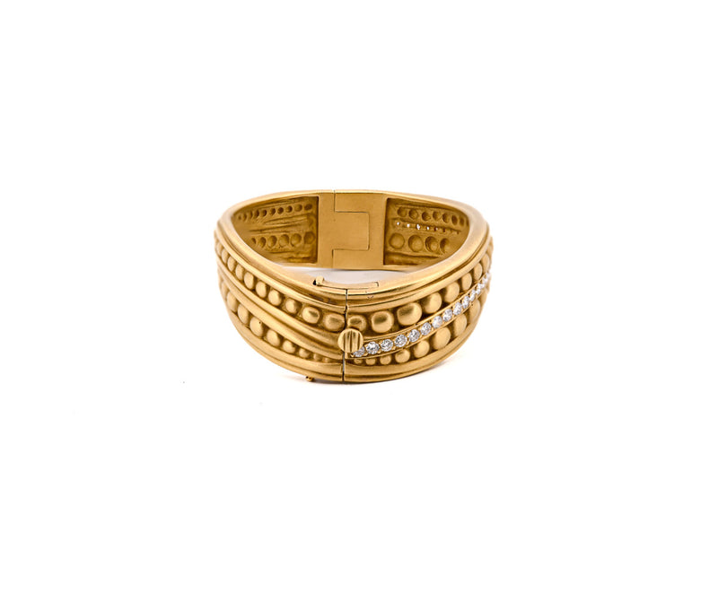 Women's Kieselstein Cord 18K 1.85ct Diamond Bangle Bracelet