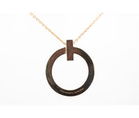 18k Rose Gold Tiffany and Co T1 Circle Pendant