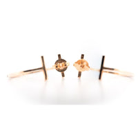 18k Rose Gold Tiffany and Co T Diamond Hoop Earrings