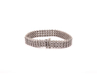 14K White Gold 4.20Ct 3 Row Diamond Bracelet