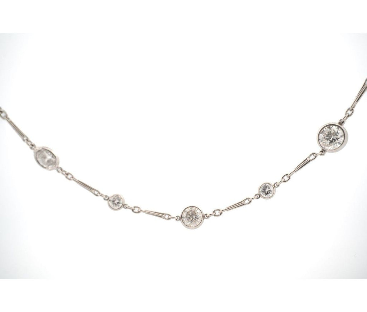 Platinum Diamonds By The Yard 8.89ct Necklace
