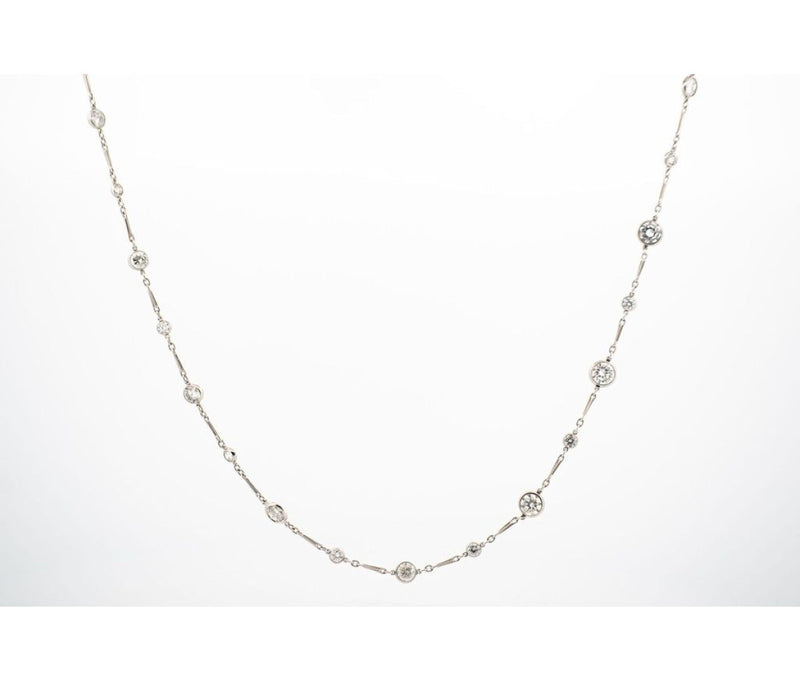 Platinum Diamonds By The Yard 8.89ct Necklace