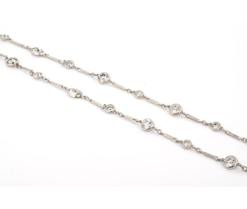 Platinum Diamonds By The Yard 8.89ct Necklace
