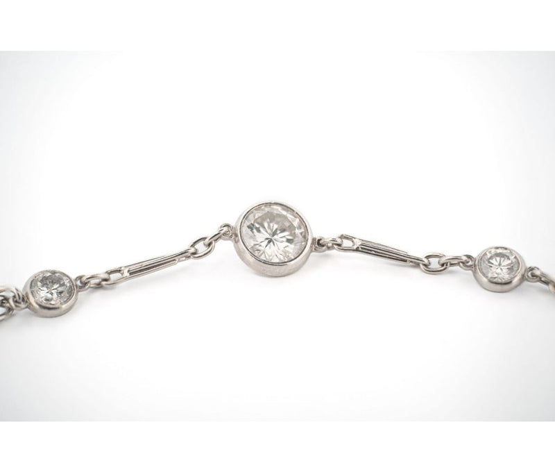 Platinum Diamonds By The Yard 8.89ct Necklace