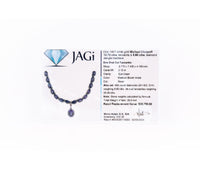 Women's 14K Michael Christoff 6.80ct Diamond & Tanzanite Dangle Necklace 476
