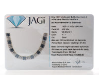 18kt White Gold Black & White Pave Diamond Necklace