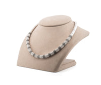 18kt White Gold Black & White Pave Diamond Necklace