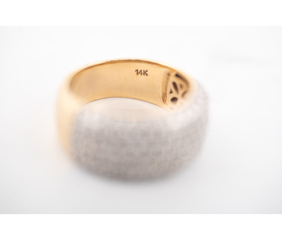 14K Yellow Gold 1.19 cttw Pave Set Diamond Band