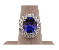 Women's 18K Tanzanite & 1.25ct Diamond Ring