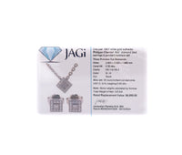 18kt White Gold Philippe Charriol "Alor" Diamond Stud Earrings & Necklace Set