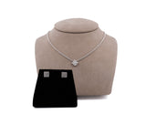18kt White Gold Philippe Charriol "Alor" Diamond Stud Earrings & Necklace Set
