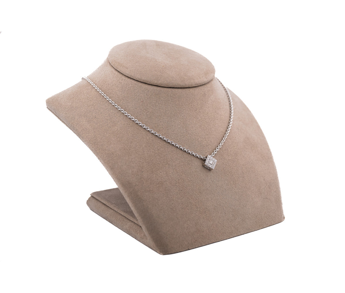 18kt White Gold Philippe Charriol "Alor" Diamond Stud Earrings & Necklace Set