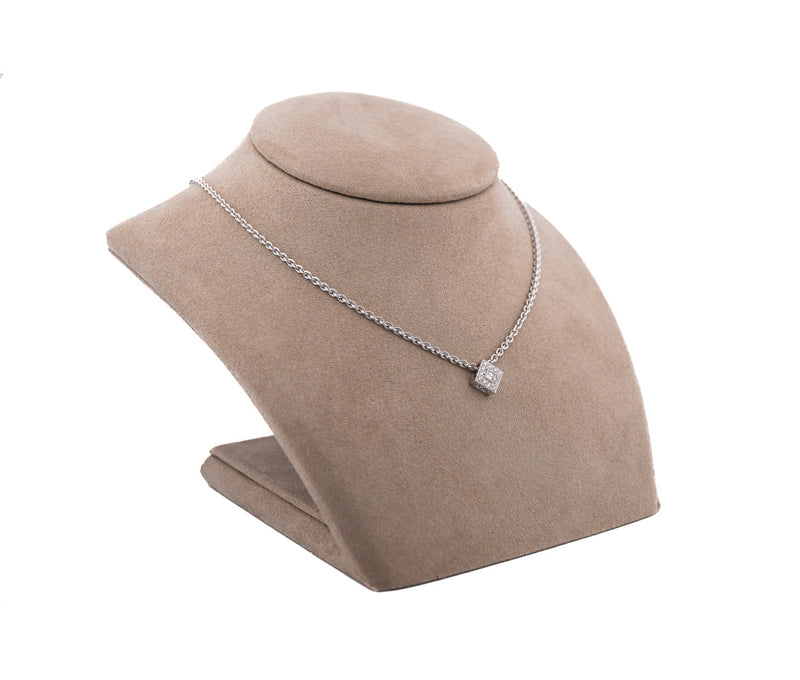 18kt White Gold Philippe Charriol "Alor" Diamond Stud Earrings & Necklace Set