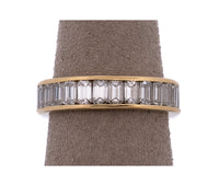 18K Yellow Gold 3.0 CTTW Emerald Natural Diamond Eternity Band