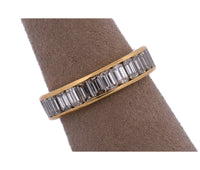 18K Yellow Gold 3.0 CTTW Emerald Natural Diamond Eternity Band