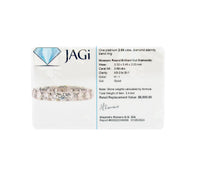 Platinum 2.69 CTW Round Natural Diamond Eternity Band