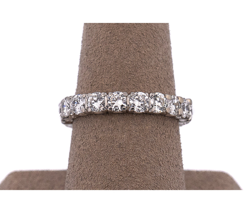 Platinum 2.69 CTW Round Natural Diamond Eternity Band