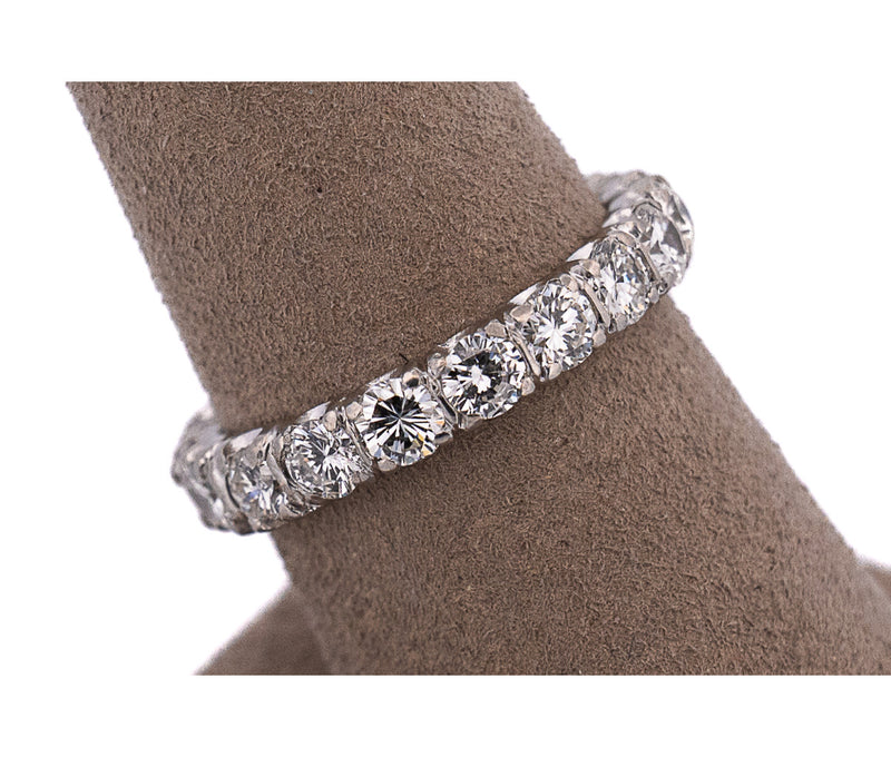 Platinum 2.69 CTW Round Natural Diamond Eternity Band